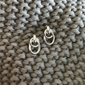Chic Silver Drop Earrings with Intricate Detailing